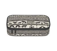 SABFWF Wolf Motifs Construct Print Multi-Functional Pen Case,Perfect for Students, Professionals, and Travelers Alike