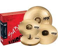 Sabian HHX Performance Cymbal Set with Free 18" Thin Crash, Brilliant Finish (15005XTMB)