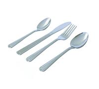 Sabichi Bead Day To Day Cutlery Set, Stainless Steel, Off-White, 16-Piece