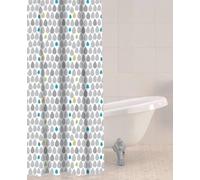 Rain Drops Shower Curtain - Mould & Mildew Resistant Shower Curtains - Easy-to-Clean, Secure, Stable 180 x 180 cm - Multicolour Bathroom Shower Curtains - Easy To Clean