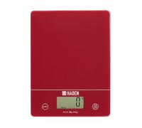 Sabichi Digital Kitchen Scales - Accurate Food Scale, Tempered Glass Platform, LCD Display - Red