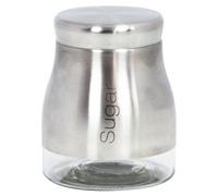 Sabichi Stainless Steel Sugar Jar, Glass, 11.6 x 11.6 x 13.4 cm