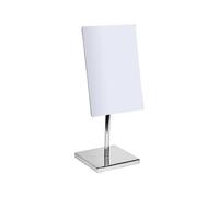 Sabichi Vanity Makeup Mirror with Stand - Non-Magnifying - 16.5 x 23cm - Elegant Frameless Design - Swivel Bracket, Rectangle, Chrome - Free Standing Mirror