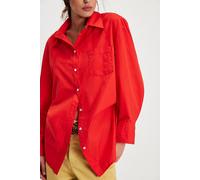 Sabine Articulated Shirt at Free People in Tomato, Size: XS - female