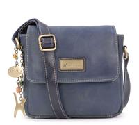 Sabine S Small Distressed Leather Cross Body Bag Catwalk Collection Handbags Blue Small