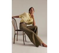 Sabine Striped Articulated Shirt at Free People in Citrus, Size: Large - female