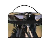Sable Antelope Travel Makeup Bag - Elegant and Spacious Cosmetic Organizer for On-The-Go