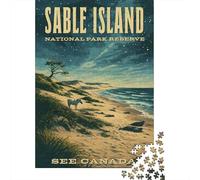 Sable Island National Park Reserve Poster 1000 Piece Jigsaw, 38x26cm/1000pcs