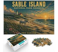 Sable Island National Park Reserve Poster Jigsaw Puzzle, 1000 Piece