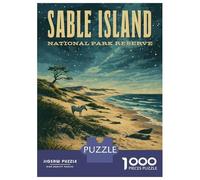 Sable Island National Park Reserve Poster Jigsaw Puzzle 1000 Pieces, Historic Square Architecture, 1000 Pieces for Adults, Birthday Gift for Adults, Screen-Free Fun, 52x38cm/1000pcs