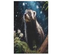 Sable Or Marten Jigsaw Wooden Puzzles for Adults 1000 Piece Jigsaw Puzzle Challenging Game Toys Birthday Gift for Adults Kids Boys Girls （78×53cm）