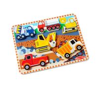 Sablon Melissa & Doug Construction Vehicles Peg Puzzle 3D 3726 (6 Pieces) - 6 Pcs