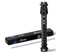SABNEO Light Saber V8 Pixel 2.0 Alpha Infitnity Colors Last Generation Soundboard SB-V8 2.0 3W Premium Speaker, for Dueling, Smooth Swing 2.0, Neo Pixel Saber Multiple Sound and Light Effects (Silver)