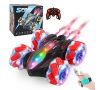 Sabocha RC Stunt Car, Remote Control Car with Gesture Control, 2 Sided 360° 2.4Ghz 4WD RC Drift Cars with Lights Spray Music, Birthday Gifts for 6-13 year old Boys Girls