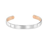 Sabona Silver Plated Copper Bracelet for Men and Women - Arthritis pain reliever effect - Plain (L)