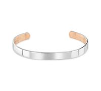 Sabona Silver Plated Copper Bracelet for Men and Women - Arthritis pain reliever effect - Plain (S)
