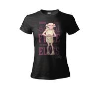 Sabor Dobby Elf Domestic T-Shirt Official Harry Potter T-Shirt Adult Women's Shirt, Black, XL