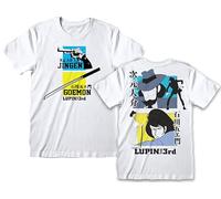 Sabor srl Lupin III Official T-Shirt - Arsenio Lupin Thief Gentleman Cotton T-Shirt - White Jersey Men Women Unisex Adult Boy - Anime T Shirt Gift Idea, White, S