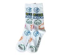 Sabor srl My Hero Academia Socks. Unisex Winter Socks. Cotton Socks for Adults and Teens. White. (38-40)