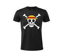 Sabor srl One Piece T-Shirt Official Skull Logo Straw Hat. Short Sleeves. 100% Cotton. Unisex. Adult Sizes Boy.
