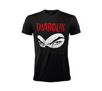 Sabor SRL Original Diabolik Diabolic Print Short Sleeve T-Shirt with Mask and Logram of Authenticity 100% Cotton Black, black, M