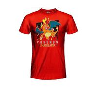 Sabor Srl Pokemon T-Shirt Official for Children, Red, 100% Cotton, red (7-8 Years)