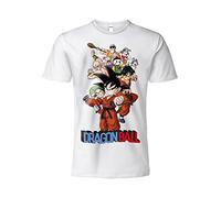 Sabor srl T Shirt Model Dragonball Saga Characters White. Short Sleeves. 100% Cotton. Unisex. Official Product. Adult and Child Sizes, White, XL