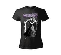 Sabor srl Wednesday Be a Raven T-Shirt Wednesday Family Addams Women's Cotton Jersey, Black, S