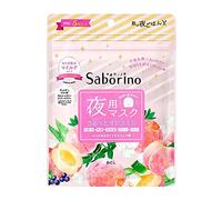 Saborino Facial Sheet Mask Melting Fruit Sleeping Type - 5 Sheets (Green Tea Set)