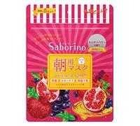 Saborino Facial Sheet Mask Ripe Fruit Highly Moisturizing Type - 5 Sheets (Green Tea Set)