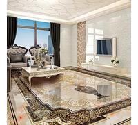 SABORR Waterproof PVC self Adhesive 3D Floor Wallpaper Classic vase Marble Bathroom Kitchen Waterproof Floor Tile Mural Sticker