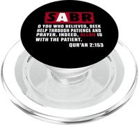 Sabr Allah Islam Muslim Religion Mosque Ramadan Gift PopSockets PopGrip for MagSafe