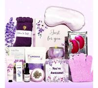SABR Lavender Set (12 items) - Pamper Gifts for Women Birthday gifts for women Self Care Bath Sets gift for her Baby shower gifts leaving gifts Ladies gifts Thank you gifts for women