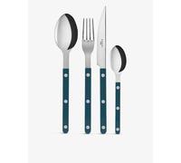 Sabre Aquamarine Bistrot Stainless-steel and Acrylic Cutlery Set of Four