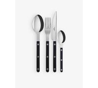 Sabre Black Bistrot Stainless-steel and Acrylic Cutlery Set of Four