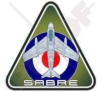SABRE F.4 RAF Canadair CL-13 (North American F-86) British Royal AirForce UK 3,7" (95mm) Vinyl Sticker, Decal