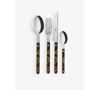 Sabre Faux Tortoise Bistrot Stainless-steel and Acrylic Cutlery Set of Four