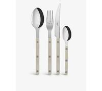 Sabre Light Kaki Bistrot Stainless-steel and Acrylic Cutlery Set of Four