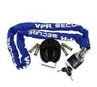 Sabre Motorcycle Scooter Security Chain Lock Motorbike Bicycle Quad Bike Chain & Padlock Blue with Triton Flip 4BOLT Ground Anchor Anti-Theft Safety Protection Kit (180cm)