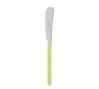 SABRE PARIS - Butter knife 21.5 cm - Bistrot Collection - Perfect for Butter, Tapenades, Spreads - Stainless Steel & Nylon - Dishwasher Safe - Lime - Brilliant Finish