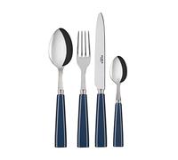 SABRE PARIS - Icône 4 Pc Cutlery Set - Stainless Steel - Fork - Knife - Tablespoon - Teaspoon - Midnight Blue