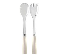 SABRE PARIS - Icône Salad Servers 2Pcs - Salad Spoons - Premium Stainless Steel - Pearl White