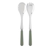 SABRE PARIS - Pop Salad Servers 2Pcs - Salad Spoons - Premium Stainless Steel - Asparagus Green