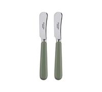 SABRE PARIS - Set of 2 Spreader Knives 14 cm - Pop Collection - Perfect for Butter, Tapenades, Spreads - Stainless Steel & Acrylic - Dishwasher Safe - Asparagus