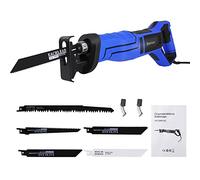 Sabre Saw 800W 240V Electric Reciprocating Saw 28mm Stroke Length 0-2800RPM Variable Speed Powful Rip Saw with Quick-Change Blades and 2 Meter Wired 5 PCS Blades(3 for Cutting Wood ＆ 2 for Metal)