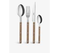 Sabre Teak Bistrot Stainless-steel Cutlery Set of 24