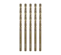 Sabre Tools 1/8 Inch Cobalt Drill Bit Set - 5pcs M35 for Metal, Steel, Hard Metal, Cast Iron - Split Point Tip (1/8" x 2-3/4")