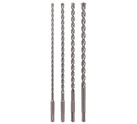 Sabre Tools 4-Piece 12in SDS Plus Drill Bit Set, Carbide Tipped, Rotary Hammer Drill Bits for Brick, Stone, Concrete (1/4" x 12", 5/16" x 12", 3/8" x 12", 1/2" x 12")