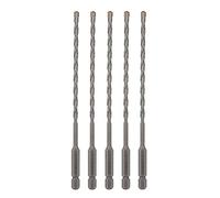 Sabre Tools 5/32 Inch x 6 Inch Masonry Drill Bit, Carbide Tipped 5-Pack for Concrete, Brick, Stone, 1/4” Hex Shank, Impact Performance (5/32" x 6", 5)