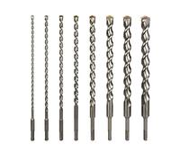 Sabre Tools 8-Piece 12in SDS Plus Drill Bits for Brick, Stone, Concrete, 1/4in x 12in, 5/16in x 12in, 3/8in x 12in, 1/2in x 12in, 5/8in x 12in, 3/4in x 12in, 7/8in x 12in, 1in x 12in (12" 8-Piece Set)